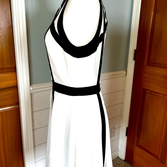 Stunning Banana Republic Black & White Color Blick Strappy Dress size 8 - Picture 6 of 8